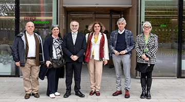 La Fundación Pasqual Maragall, ganadora del premio Regiostars, recibe la visita de representantes de la Comisión Europea