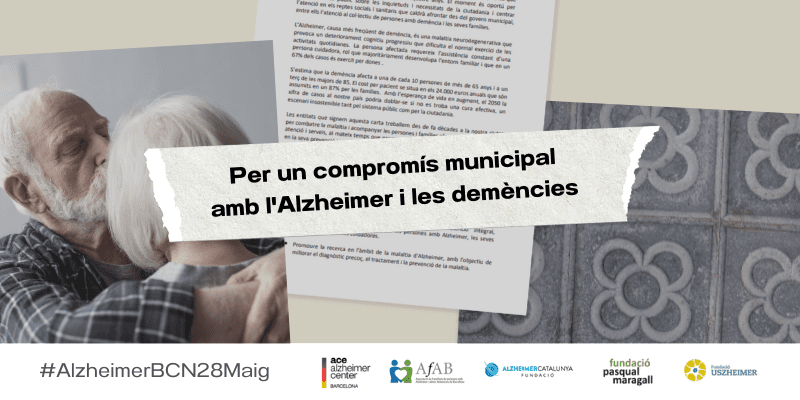 Organitzacions referents a l'àmbit de l'Alzheimer a Barcelona reclamen compromís municipal amb aquesta malaltia